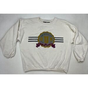 VINTAGE University BUM Equipment 1991 Crewneck Sweatshirt Women Large 90s